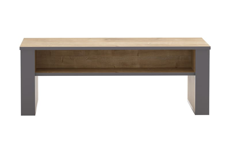 Hejde Sofabord 110 cm med Oppbevairngshylle - Brun/Grå - Møbler - Bord - Sofabord