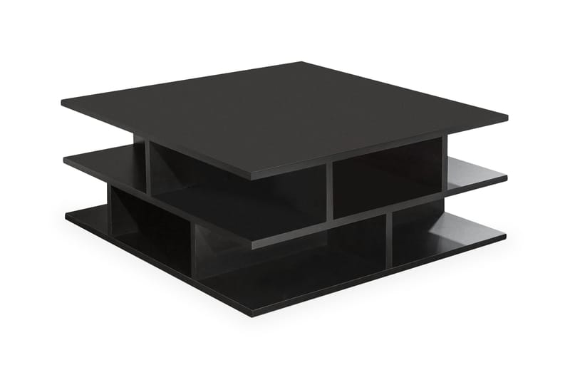 Hummelbo Sofabord 70 cm med Oppbevaringshyller - Svart - Møbler - Bord - Sofabord
