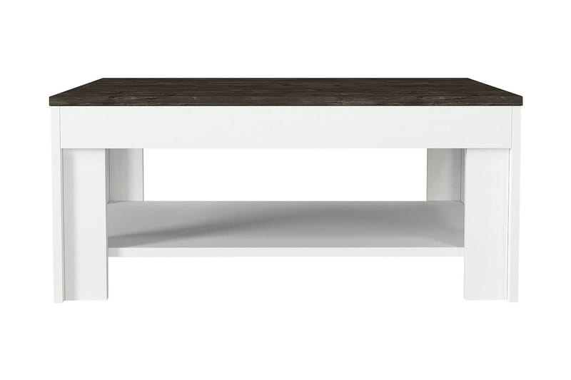 Jessila Sofabord 90 cm - Hvit / Mørkebrun - Møbler - Bord - Sofabord