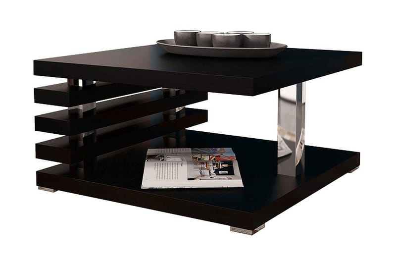 Kyoto Sofabord 60 cm med Oppbevaringshylle - Svart - Møbler - Bord - Avlastningsbord - Brettbord og småbord
