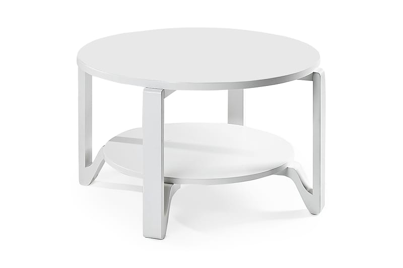 Lund Sofabord 80 cm Rundt - Hvit - Hagemøbler - Loungemøbler - Loungesett
