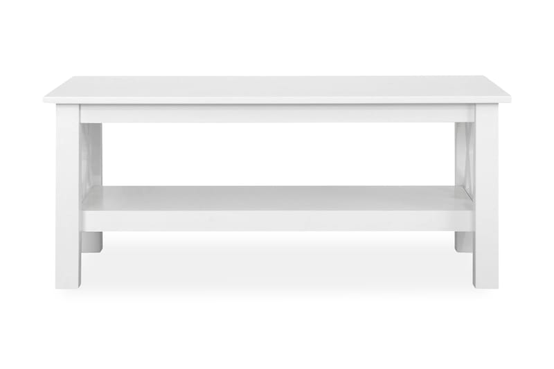 Milla Sofabord 120 cm med Oppbevairngshylle - Hvit - Møbler - Bord - Sammenleggbart bord