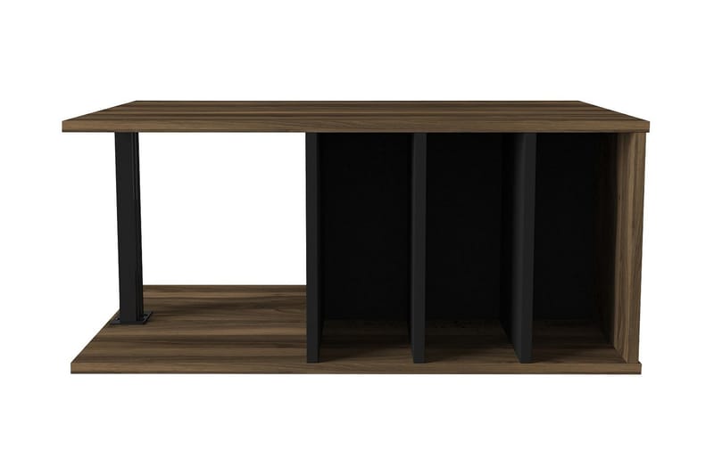 Mohed Sofabord 90 cm med Oppbevaringshyller - Brun/Svart - Møbler - Bord - Sofabord