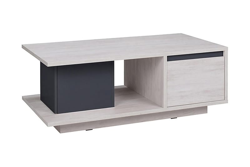 Najera Sofabord 120 cm med Oppbevaring - Hvit/Grå/Beige - Møbler - Bord - Sofabord