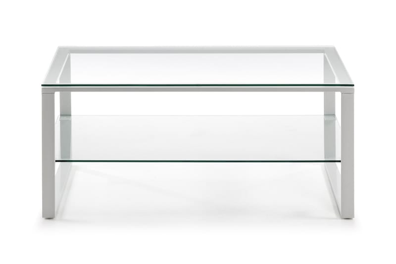 Navis Sofabord 90 cm - Glass/Hvit/Lysegrå - Møbler - Bord - Sofabord