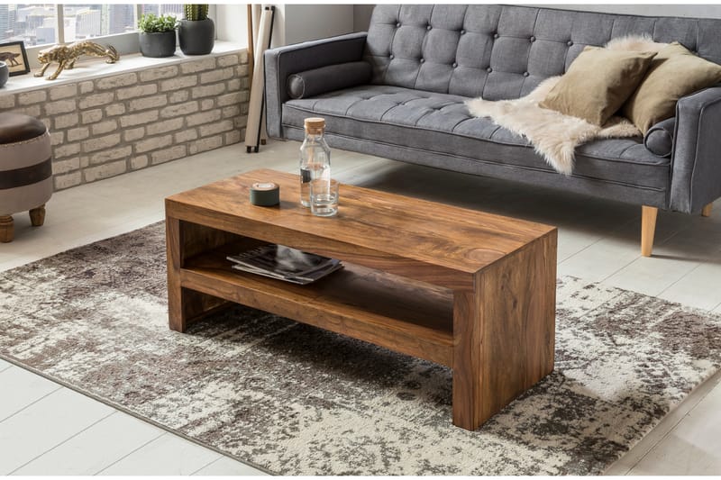 Onks Sofabord 110 cm med Oppbevaringshylle - Massivt Tre - Møbler - Mediamøbel & tv møbel - TV-møbelsett