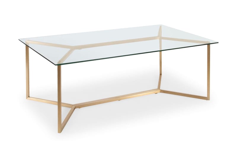 Palma Sofabord 130 cm - Glass/Messing - Møbler - Mediamøbel & tv møbel - TV-benk & mediabenk