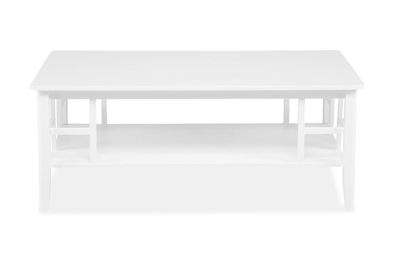 Piteå Sofabord 130 cm med Oppbevairngshylle - Hvit - Møbler - Bord - Sofabord - Sofabord med oppbevaring