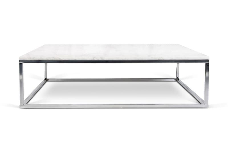 Quencha Sofabord 120 cm Marmor - Hvit/Krom - Møbler - Bord - Spisebord & kjøkkenbord