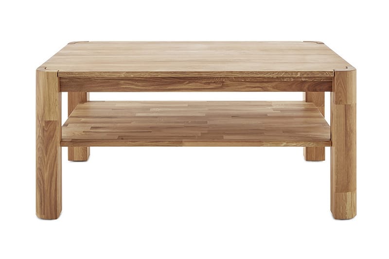 Rimerin Sofabord 110 cm med Oppbevairngshylle - Massiv Eik - Møbler - Bord - Sofabord
