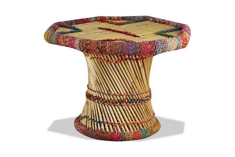 Salongbord bambus med Chindidetaljer flerfarget - Multi - Møbler - Bord - Sofabord