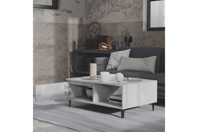 Salongbord betonggrå 90x60x35 cm sponplate - Grå - Møbler - Bord - Sofabord