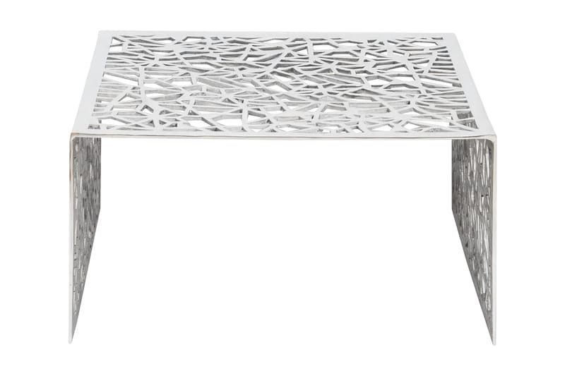 Salongbord geometrisk åpent design aluminium sølv - Sølv - Møbler - Bord - Sofabord