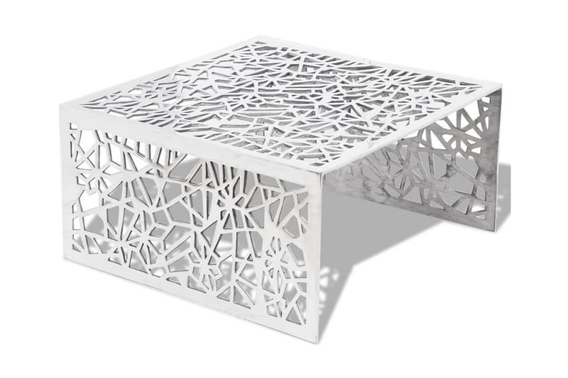 Salongbord geometrisk åpent design aluminium sølv - Sølv - Møbler - Bord - Sofabord