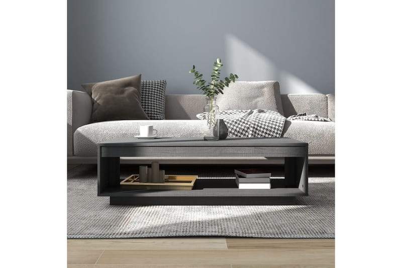Salongbord grå 110x50x33,5 cm heltre furu - Grå - Møbler - Bord - Sofabord