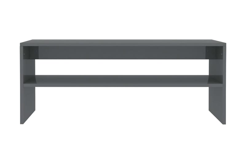 Salongbord høyglans grå 100x40x40 cm sponplate - Grå - Møbler - Bord - Konsollbord & avlastningsbord - Sengebord & nattbord