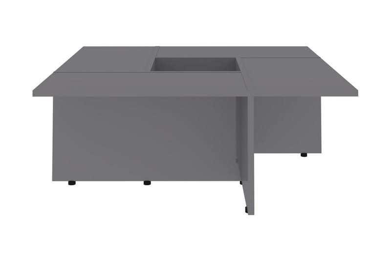 Salongbord høyglans grå 79,5x79,5x30 cm sponplate - Møbler - Bord - Sofabord