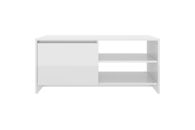 Salongbord høyglans hvit 102x50x45 cm konstruert tre - Hvit - Møbler - Bord - Sofabord