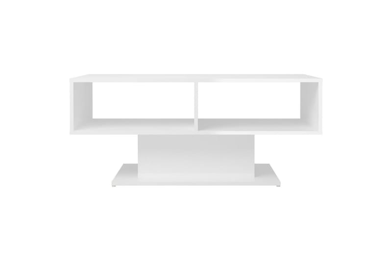 Salongbord høyglans hvit 103,5x50x44,5 cm sponplate - Hvit - Møbler - Bord - Sofabord
