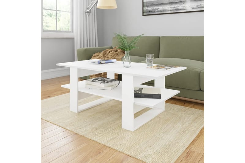 Salongbord hvit 110x55x42 cm sponplate - Hvit - Møbler - Bord - Sofabord