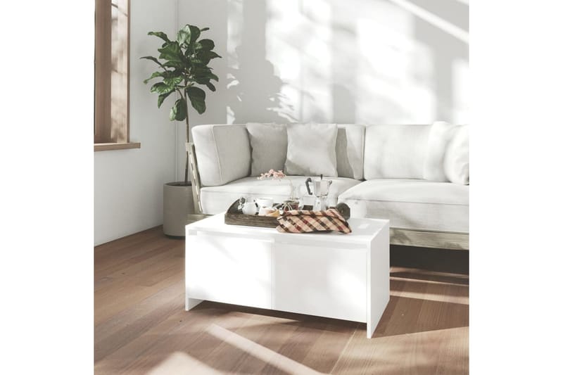 Salongbord hvit 90x50x41,5 cm sponplate - Hvit - Møbler - Bord - Sofabord