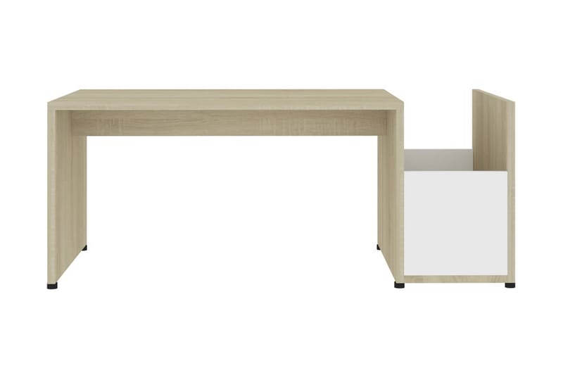 Salongbord hvit & sonoma eik 90x45x35 cm sponplate - Møbler - Bord - Sofabord
