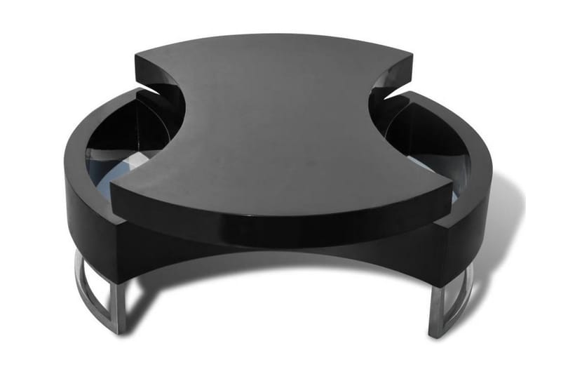 Salongbord justerbar form høyglans svart - Svart Høyglans - Møbler - Bord - Sofabord