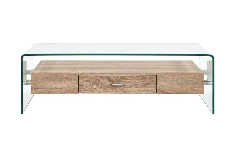 Salongbord klart 98x45x31 cm herdet glass - Gjennomsiktig - Møbler - Bord - Sofabord