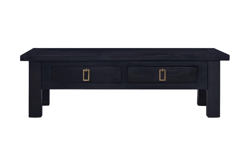 Salongbord lys svart kaffe 100x50x30 cm heltre mahogni - Svart - Møbler - Bord - Sofabord