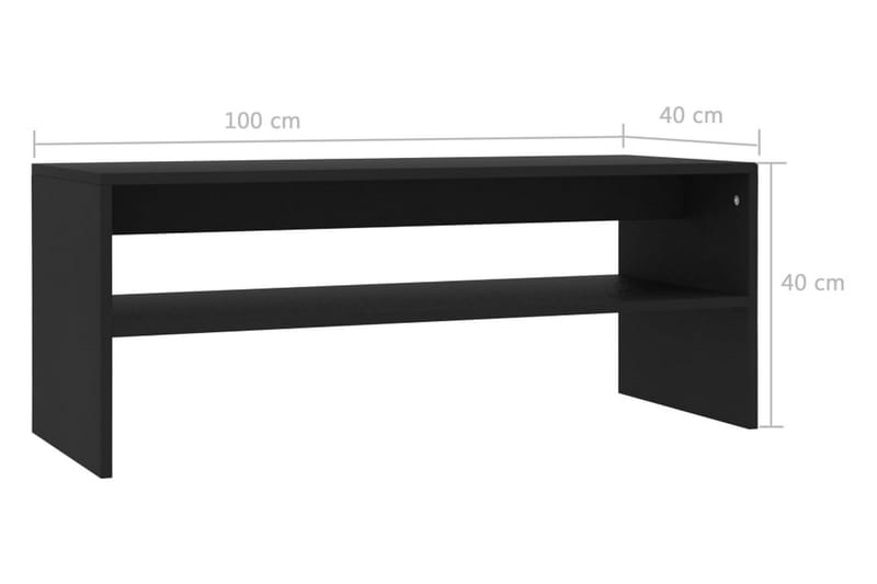 Salongbord svart 100x40x40 cm sponplate - Svart - Møbler - Bord - Sofabord