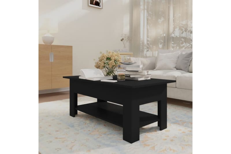 Salongbord svart 102x55x42 cm sponplate - Svart - Møbler - Bord - Sofabord