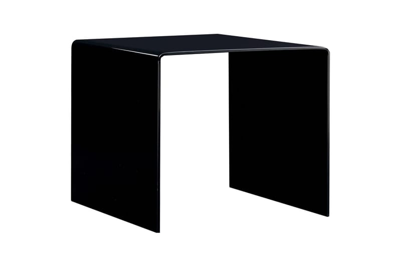 Salongbord svart 50x50x45 cm herdet glass - Svart - Møbler - Bord - Sofabord