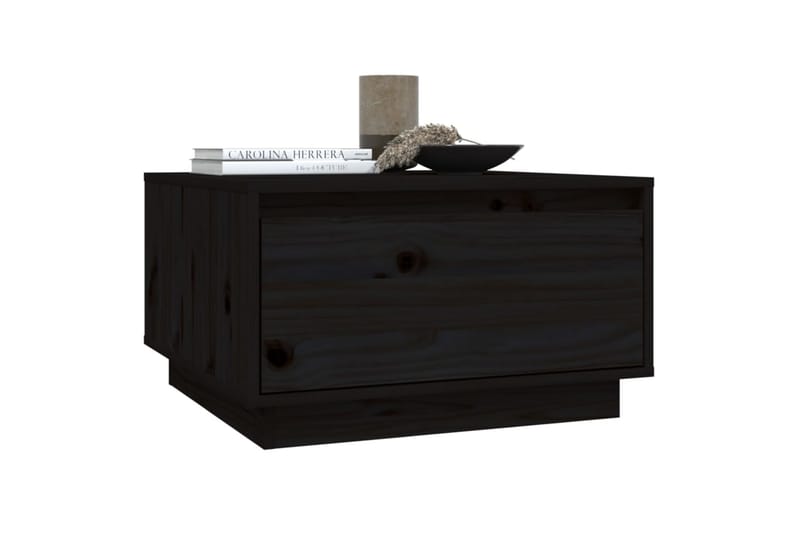 Salongbord svart 55x56x32 cm heltre furu - Svart - Møbler - Bord - Sofabord