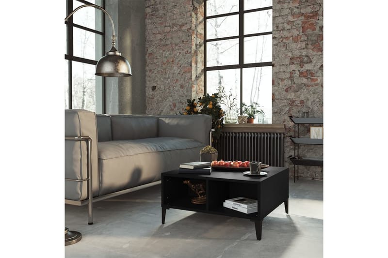 Salongbord svart 60x60x30 cm sponplate - Svart - Møbler - Bord - Sofabord