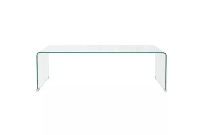 Salongbord temperert glass 100x48x33 cm klar - Glass - Møbler - Bord - Sofabord