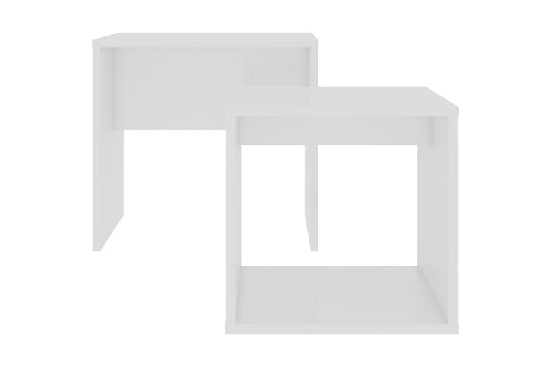 Salongbordsett hvit 48x30x45 cm sponplate - Møbler - Bord - Sofabord