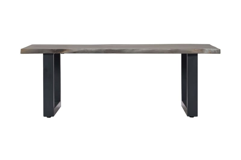 Sofabord med livlige kanter grå 115x60x40 cm heltre akasie - Møbler - Bord - Sofabord