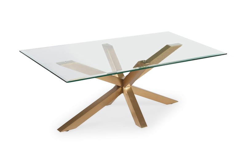 Split Sofabord 120 cm - Glass/Messing - Møbler - Bord - Sofabord