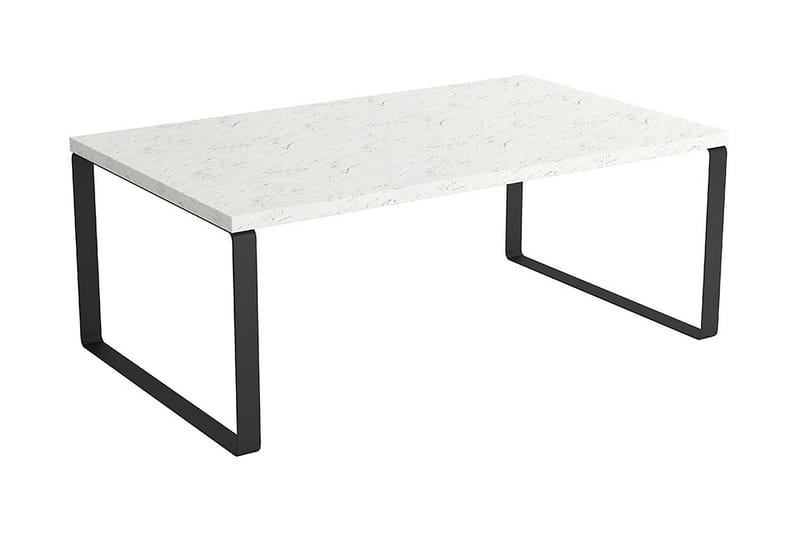 Taunton Sofabord 100 cm Marmormønster - Hvit/Svart - Møbler - Bord - Sofabord