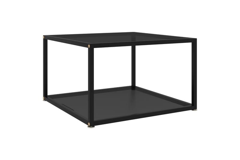 Tebord svart 60x60x35 cm herdet glass - Svart - Møbler - Sofaer - Fløyelssofaer