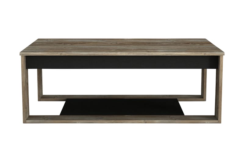 Tera Home Sofabord 111 cm med Oppbevaringshylle - Natur/Svart - Møbler - Bord - Sofabord