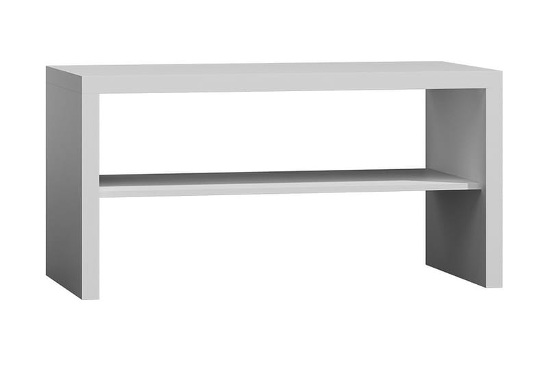 Valga Sofabord 120 cm med Oppbevaringshylle - Hvit - Møbler - Bord - Sofabord