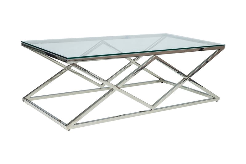 Zegna Sofabord 120 cm - Glass/Silver - Møbler - Bord - Sofabord