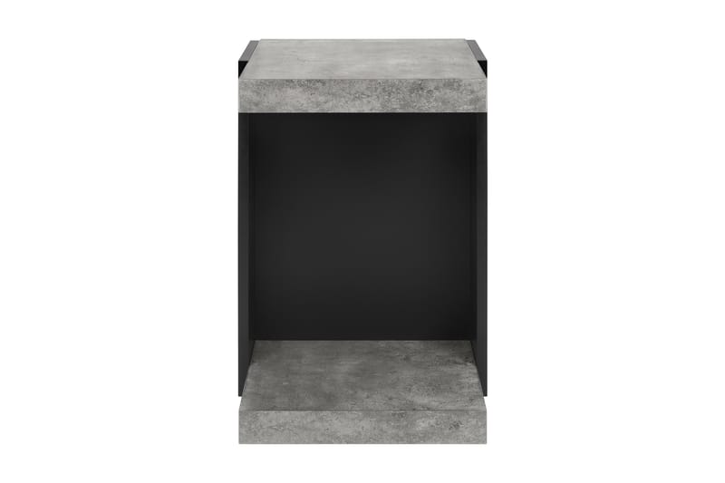 Zimbabus Sofabord 45 cm med Oppbevairngshylle - Svart/Betonggrå - Møbler - Bord - Sofabord