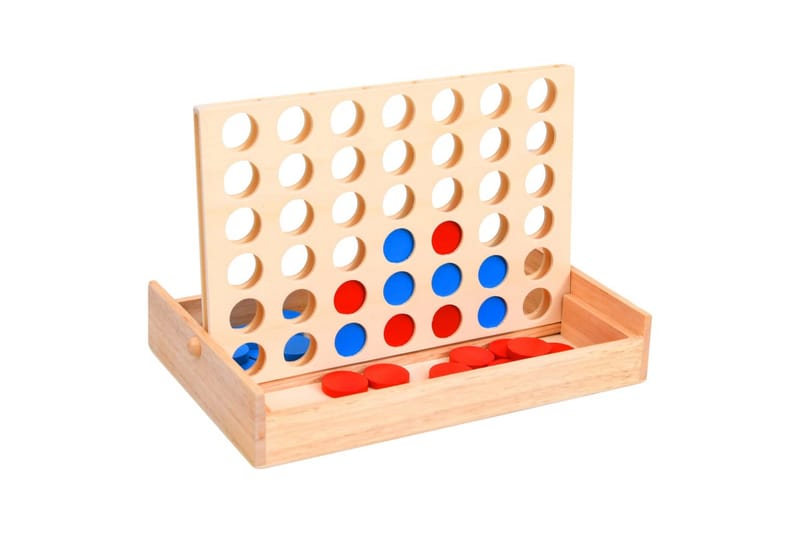4 på rad spill 24x15x4 cm heltre - Møbler - Bord - Spillebord - Brettspillbord