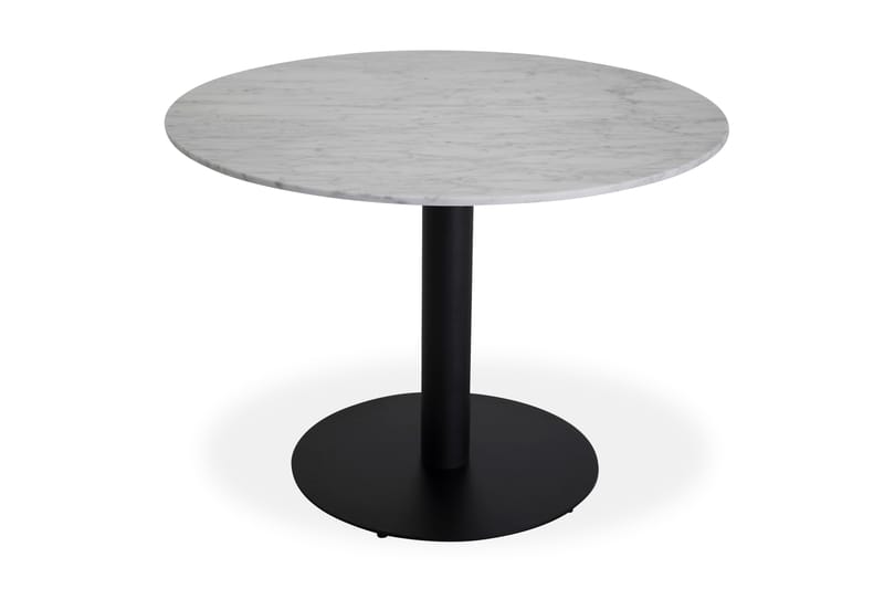 Admira Spisebord 106 cm Rundt Marmor Hvit/Svart - Møbler - Bord - Spisebord & kjøkkenbord