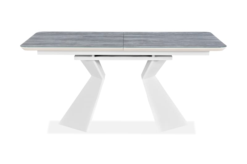 Aix Forlengningsbart Spisebord 160 cm Glass - Hvit - Møbler - Bord - Spisebord & kjøkkenbord