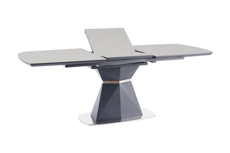 Alafia Forlengningsbart Spisebord 160 cm - Glass/Grå/Mørkegrå - Møbler - Bord - Spisebord & kjøkkenbord
