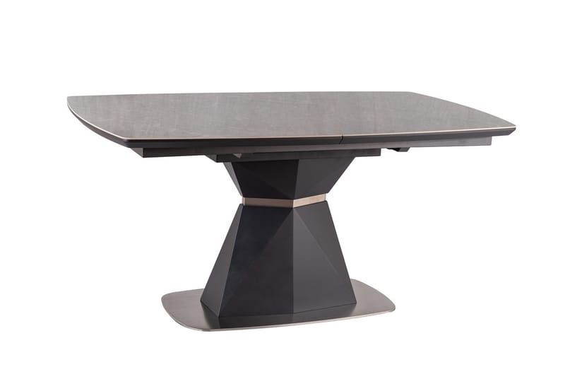 Alafia Forlengningsbart Spisebord 160 cm - Keramikk/Svart/Sølv - Møbler - Bord - Spisebord & kjøkkenbord