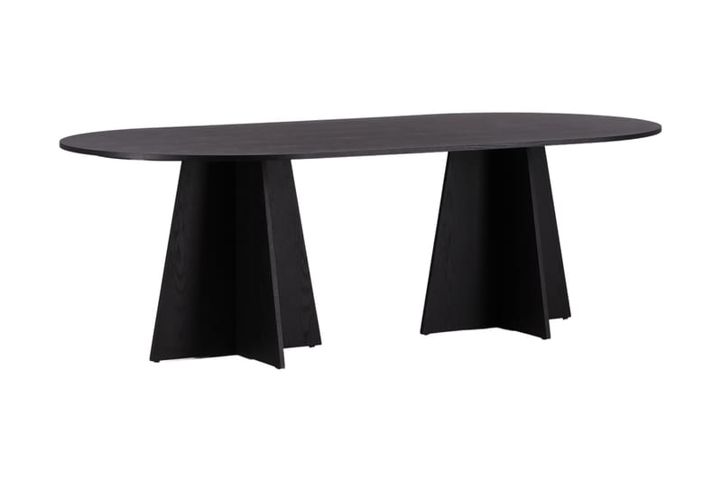 Bariso Spisebord 230x115x75 cm Oval - Svart - Møbler - Bord - Spisebord & kjøkkenbord